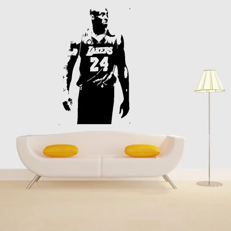 Защита может удалить художественные настенные наклейки Коби Брайант гостиная