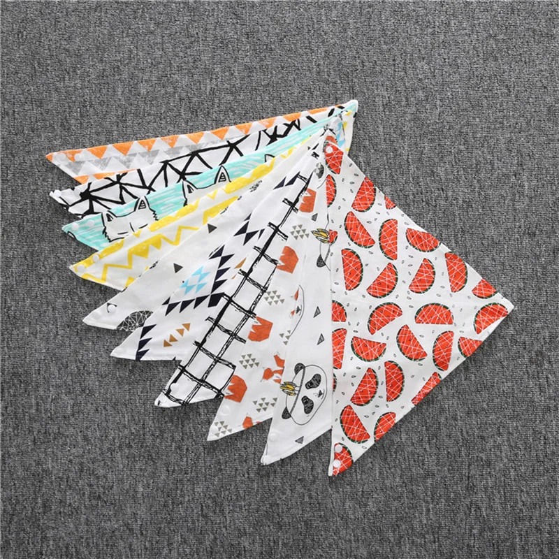 Детский нагрудник Абсорбирующая бандана из хлопка с регулируемыми защелками 4