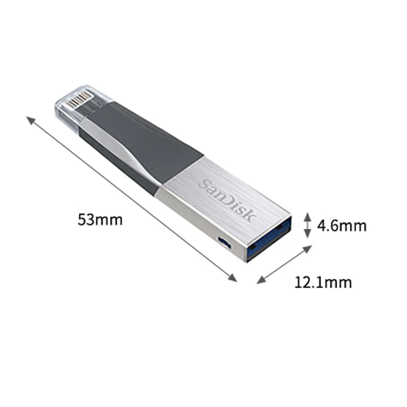 sandisk usb флэш накопитель USB 3 0 OTG разъемом Lightning для iPhone X/8/7/7 Plus/6/6 plus Memory Stick 128 ГБ