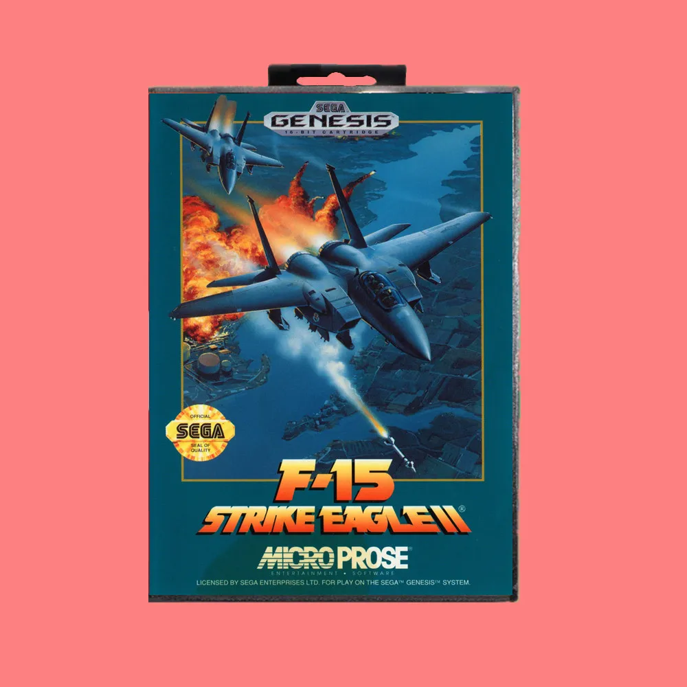 Игровая карта F-15 strike eagle 2 16 Bit MD с розничной коробкой для Sega Genesis &amp Mega Drive |