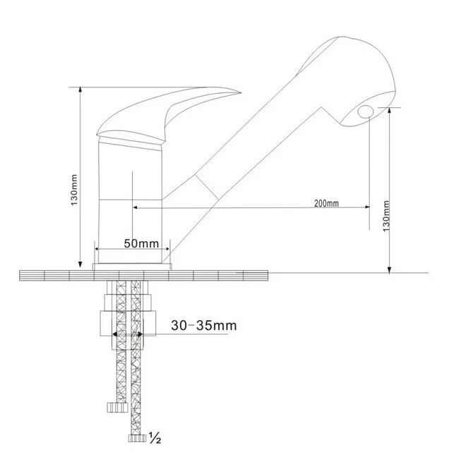Кухонный кран вытяжной Однорычажный для раковины смеситель torneira cozinha|torneira