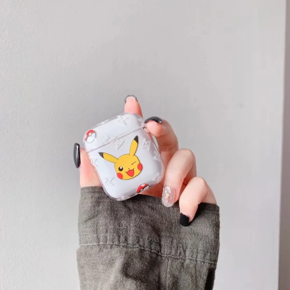 Милый покемон бикачу прозрачный жесткий корпус Bluetooth беспроводная гарнитура для