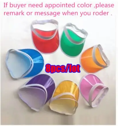 mix colors Летние повседневные солнцезащитные козырьки для взрослых с защитой от ультрафиолетового излучения, женский модный козырек, пляжные вечерние шляпы, уличные пластиковые шляпы из ПВХ - Цвет: mix colors