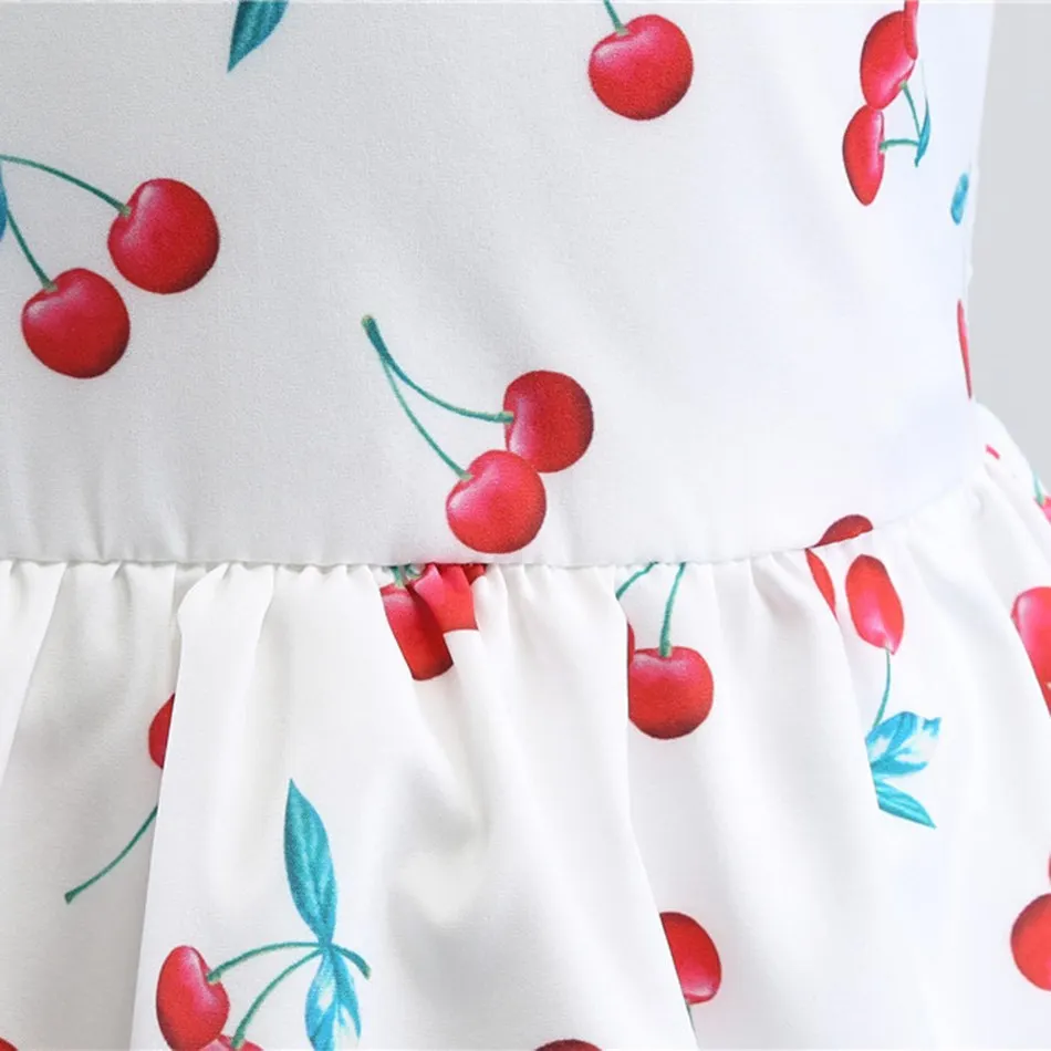 VOGUEON Girls Summer Dress Children Sleeveless Floral Casual Kids Holiday Party Vintage Swing Flared Sundress for 2-8T | Детская одежда
