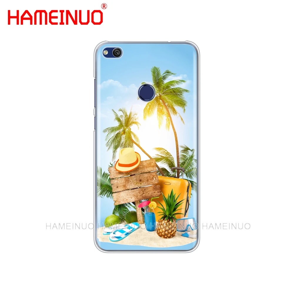 HAMEINUO Летний Пляжный сцена на закате на море Пальма Телефон чехол для huawei Ascend P7 P8 P9 P10 P20 lite plus pro G9 G8 G7 - Цвет: 42041