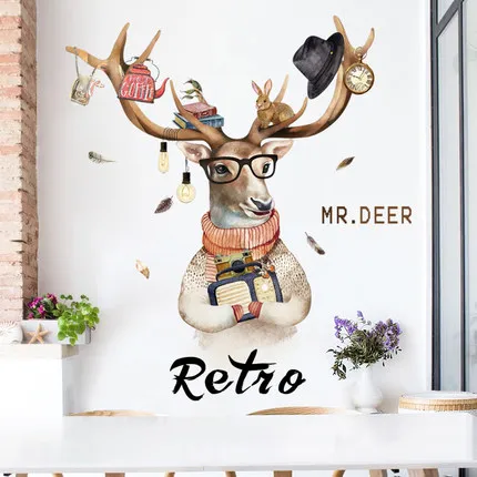 Декоративная Настенная Наклейка Олень в скандинавском стиле | Дом и сад