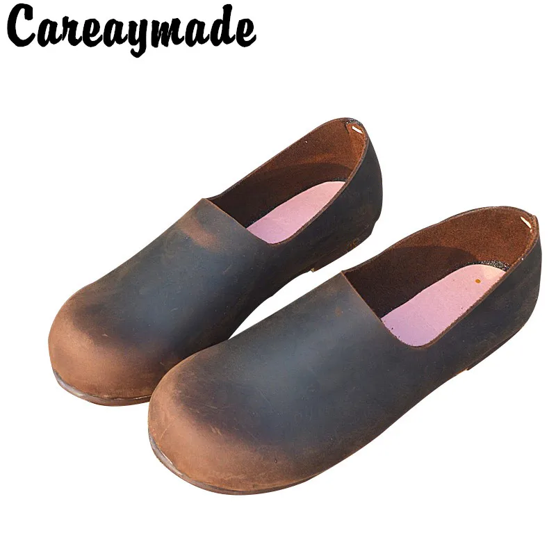 Careaymade-nuevos zapatos de cuero de vaca grueso hechos a mano, 