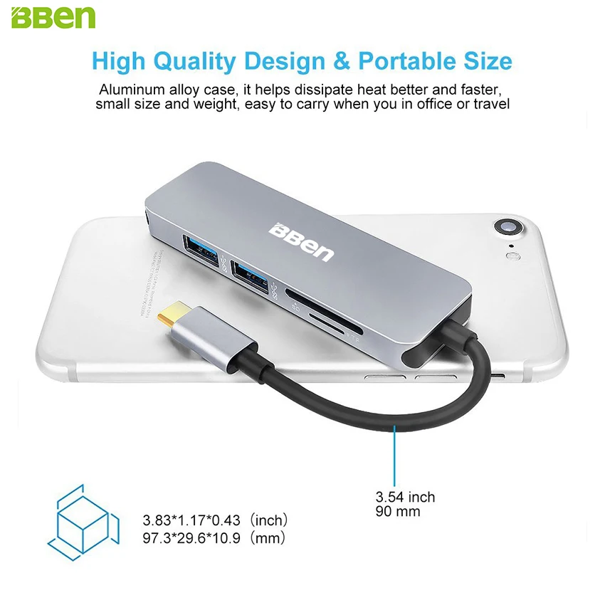 Адаптер BBEN HC0101 типа C USB Тип к 3 0*2 слот для TF карты * 1 SD шт. фоторазъем