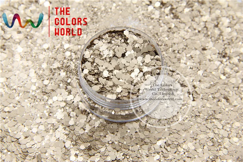 

HH2104-239 Coffee Gold Colors Hexagon Shape Glitter Sequins for nail art DIY decoration and Halloween's decorations