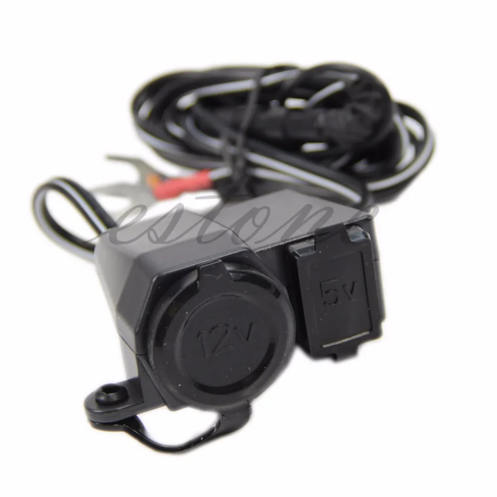 

12V USB Cigarette Lighter Power Port Integration Outlet Socket For Motorcycle