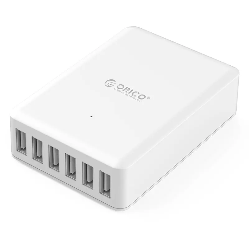 ORICO 6 портов 5V2.4A 50 Вт макс. выход настольное умное USB зарядное устройство мобильный