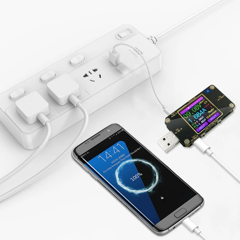 Usb Power Meter Tester Bluetooth Type-C Current And Voltage Monitor Pd Battery Capacity Digital Co | Электроника