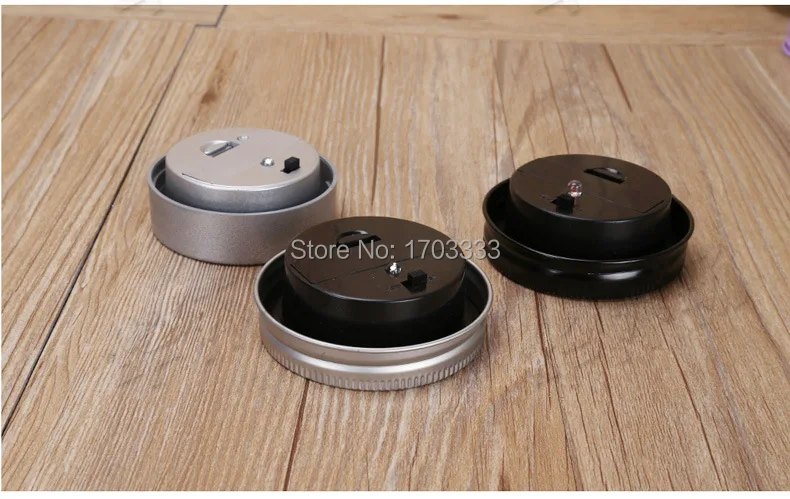 Меняющие цвет Серебристые крышки для банок с питанием от солнечных батарей