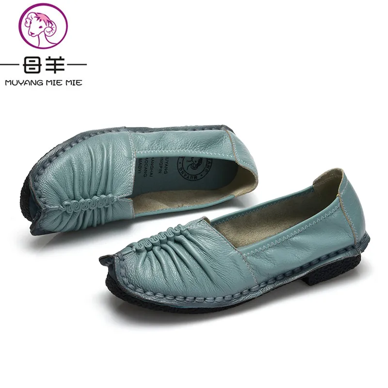 Туфли женские из натуральной кожи на плоской подошве|women flats|shoes woman fashion flatsshoes flats |