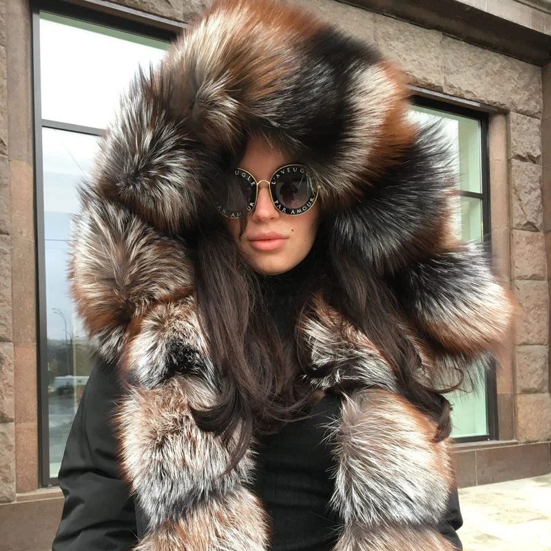 CKMORLS новая парка из натурального меха для женщин зимняя куртка с натуральным