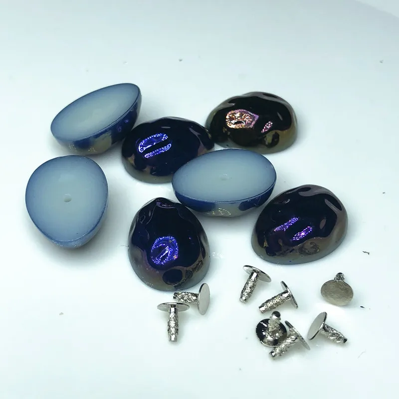 Dark Purple Новые 30 шт. 17 мм уникальные акриловые заклепки в форме капли воды акриловые кожаные штифты для рукоделия подходят ремни сумки обувь, одежда DIY решений - Цвет: Dark Purple