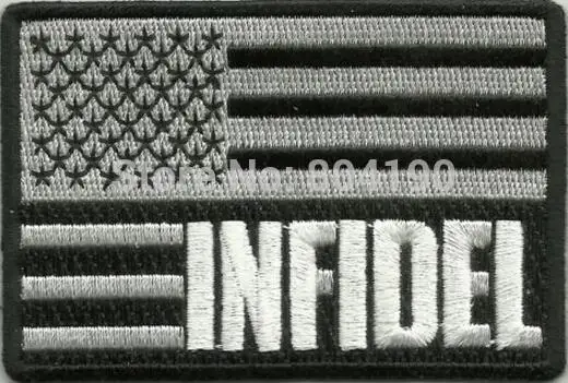 INFIDEL Американский американский флаг США военный мотоцикл клуб байкер ретро эмо