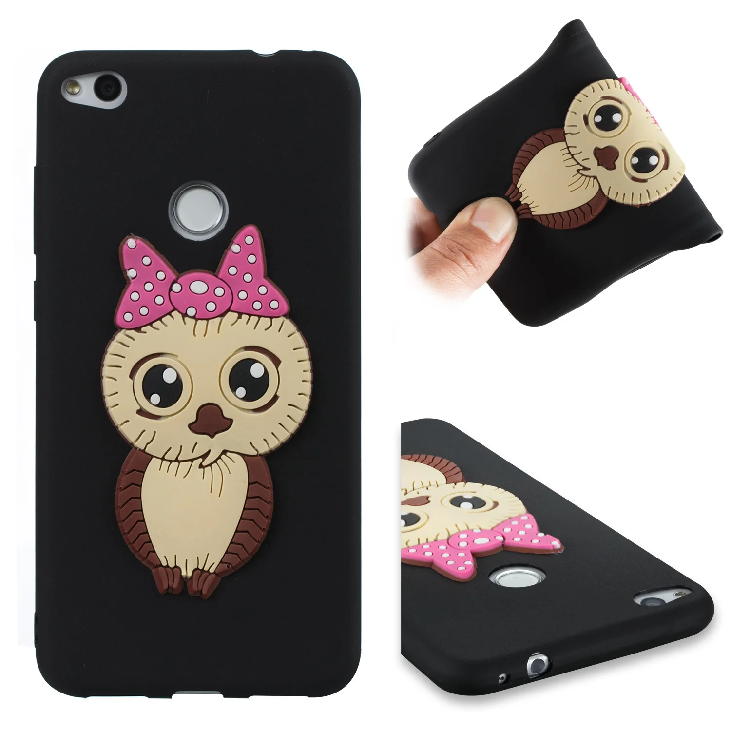 Cute Cartoon Female Owl Pattern For coque Huawei mate 10 P8 P10 P9 Lite Mini pro Y5 Y6 2017 Y7 Prime honor 6A 7X case back cover |