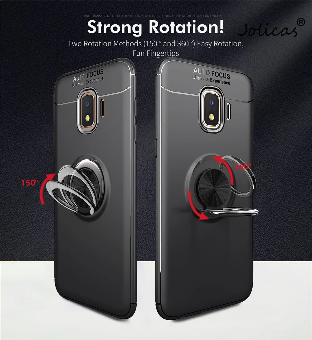 Для Samsung Galaxy J2 Core чехол цветной металлический кольцевой магнитный держатель