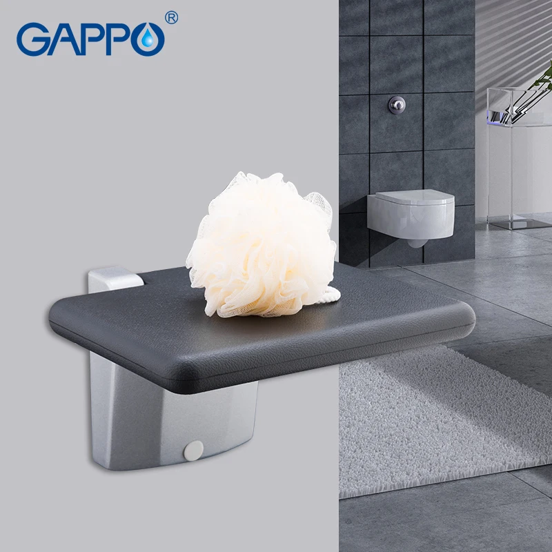 gappo wall mounted shower seats bathroom shower chair folding seat stool child bath chair shower seat for bathing saving space free global shipping