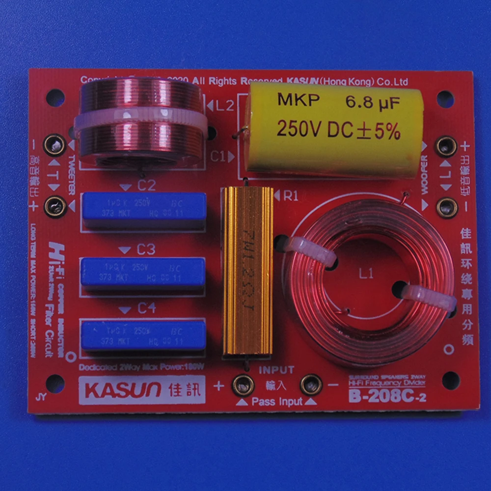 2 шт. KASUN B 208C Way блок 180 Вт Hi Fi аудио динамик кроссовер с делителем частоты