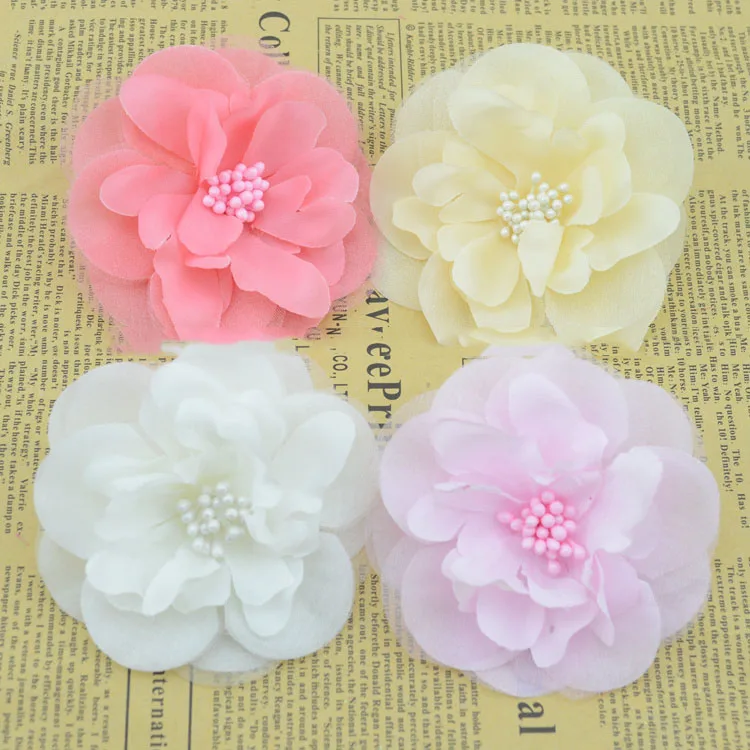 Искусственные цветы хороший шелковые имитация цветов с марлей camellia брошь