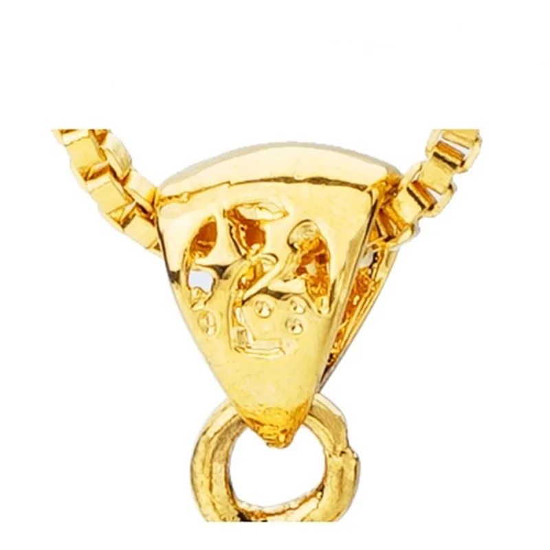 OMHXFC Wholesale European Fashion Woman Man Unisex Party Birthday Wedding Gift Hollow Rhombus 18KT Real Gold Charm Pendant PN21 | Украшения