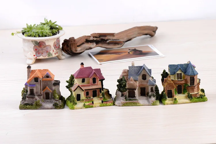 4 шт. дом Вилла мини здания сказочные миниатюры сад гном мох Декор террариума