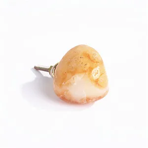 citrine 1 шт. мебельные ручки 3-5 см натуральные ручки агатовый камень ручка кристалл с цитрином, с аметистом грубая каменная ручка спальня выдвижной ящик ручки - Цвет: citrine