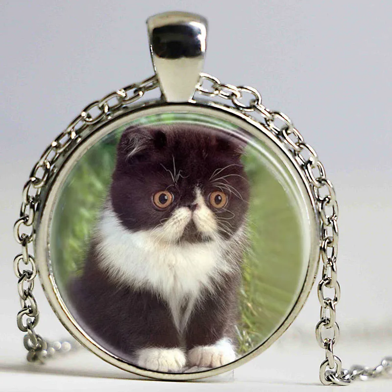 Длинная подвеска с логотипом влюбленных собак и кошек ожерелье в винтажном стиле