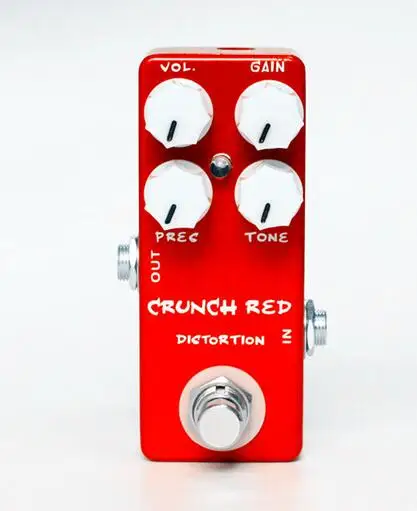 crunch red distortio Moskyaudio мини гитарная педаль для звукового эффекта овердрайв, компрессор, искажения, хор, задержка, реверберации - Цвет: crunch red distortio