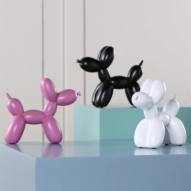 

Fashion Balloon Dog Ceramic Resin Crafts Sculpture Creative Gift Modern Simple Home Decoration Statue 8 Color Decoration 1 Piece