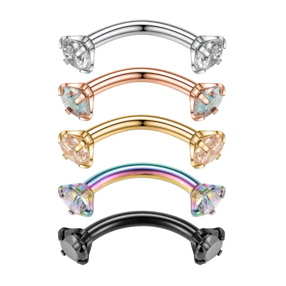 Хирургическая стальная штанга для бровей GAGABODY 16 г 8 мм 316L серьги Daith Rook набор