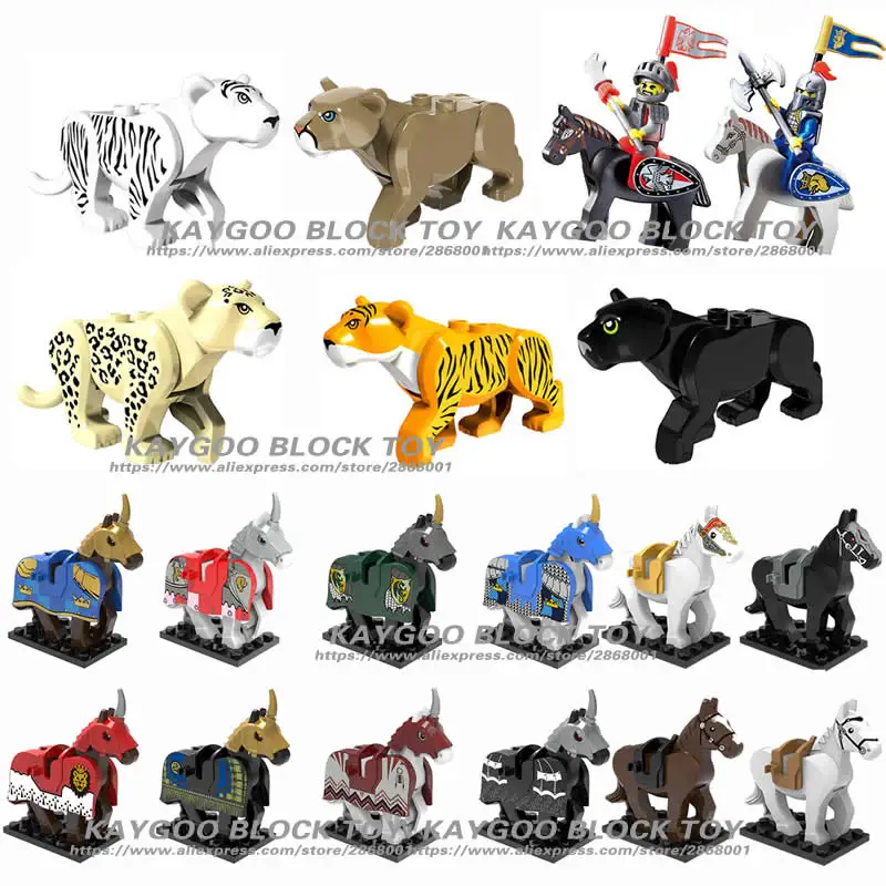 Оптовая продажа 6 см рыцарская лошадка блок одна распродажа Nazgul Elepant Mammoth Wolf