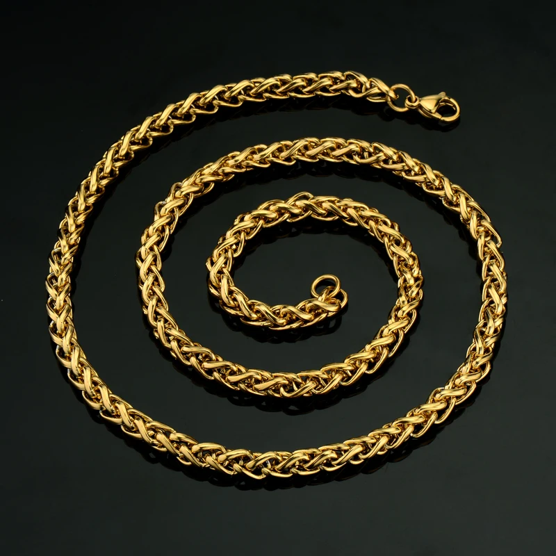 Золотые Цепи в стиле хип хоп для мужчин Винтажные Ювелирные изделия оптовая