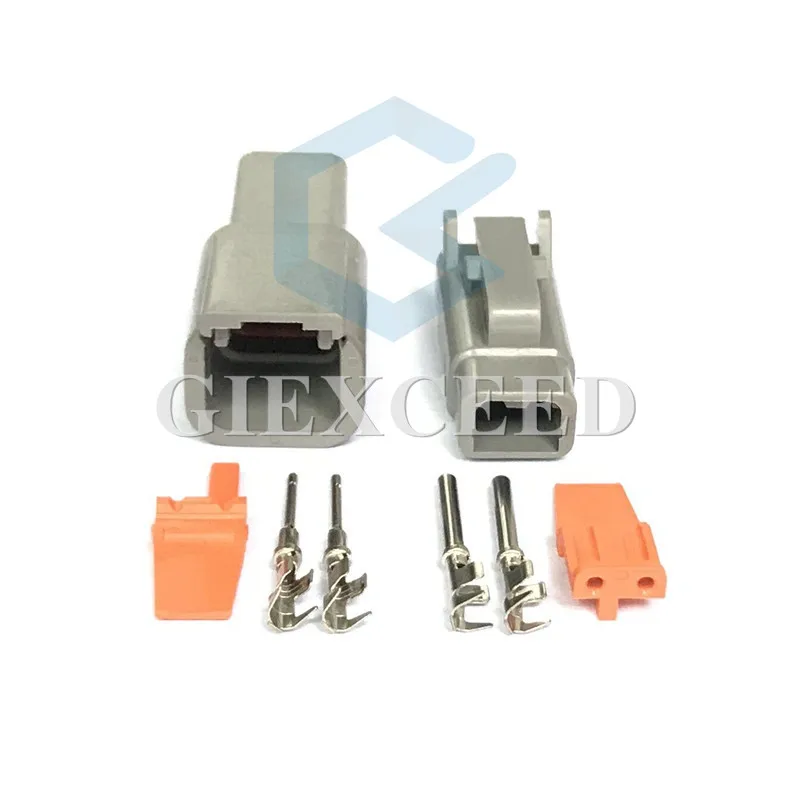 1 Set 2Pin 1 комплект Deutsch DTM детям от 2 до 12 лет P DTM06-2S 3S 4S DTM04-2P 3P 4P 6 8 12P 20-24AWG Водонепроницаемый разъем с шпильки автомобильной герметичный разъем - Название цвета: 1 Set 2Pin