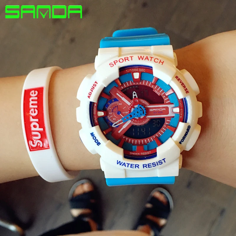 Цифровые часы 2019 новые мужские спортивные в стиле милитари дисплей Relogios Masculinos