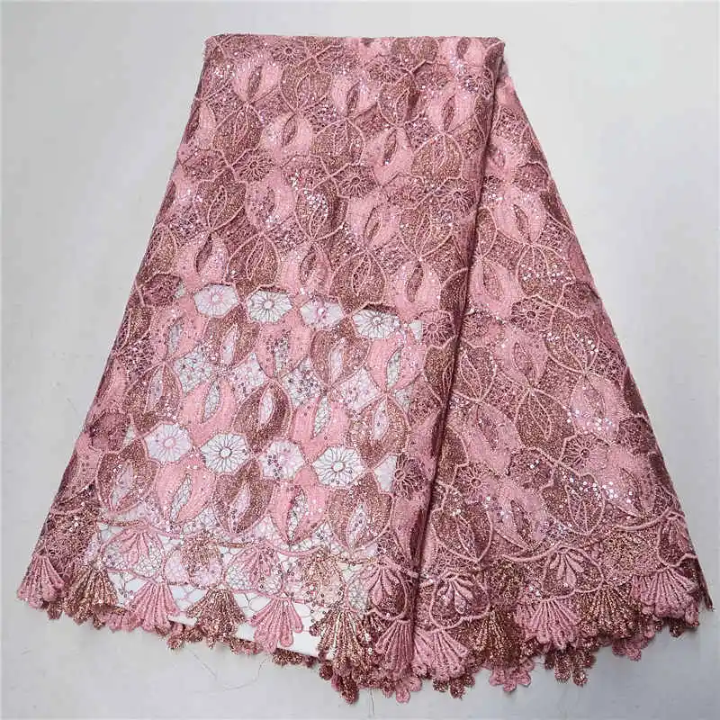2019 New design hot sale Fashion African guipure lace high quality Nigerian sequins fabric cord laces for party PSA762-6 | Дом и сад