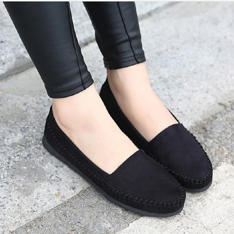 Новинка 2018 милая женская обувь Студенческая большого размера на плоской подошве