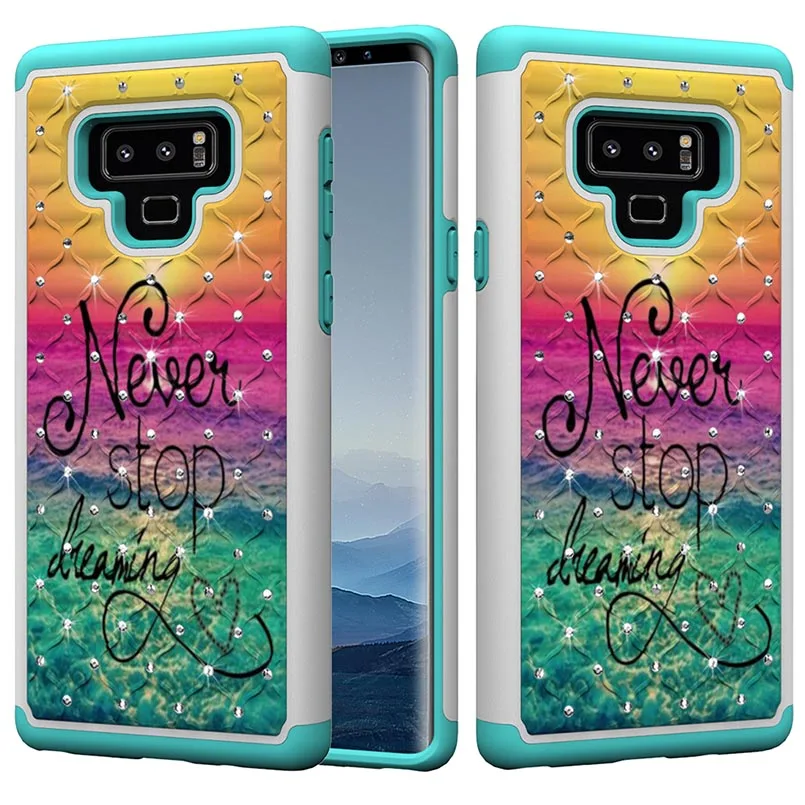 Bling Glitter Diamond Case for Samsung Galaxy Note 9 Painted PC &amp TPU Cover S9 Plus S8 Phone | Мобильные телефоны и