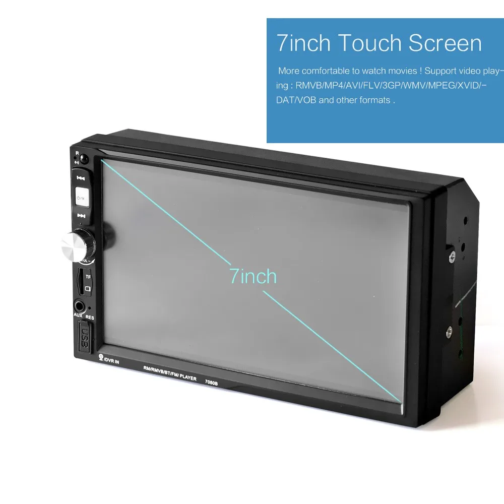 7 дюймов HD TFT экран Автомобильный Радио bluetooth MP3 MP4 MP5 12 в аудио плеер автомобиля стерео Поддержка камеры заднего вида TF/SD 1 DIN