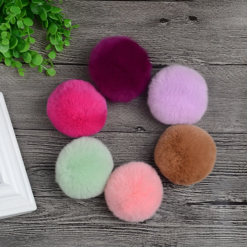 Зимняя шапка с помпоном из натурального меха кролика Рекс 8 см|Женские Skullies и