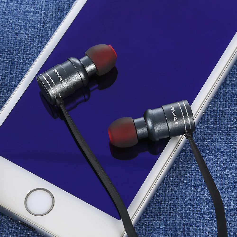 Awei AK7 Waterproof Magic Magnet Attraction Bluetooth 4.1 Sports Headphones with Microphone On-ear Control | Электроника