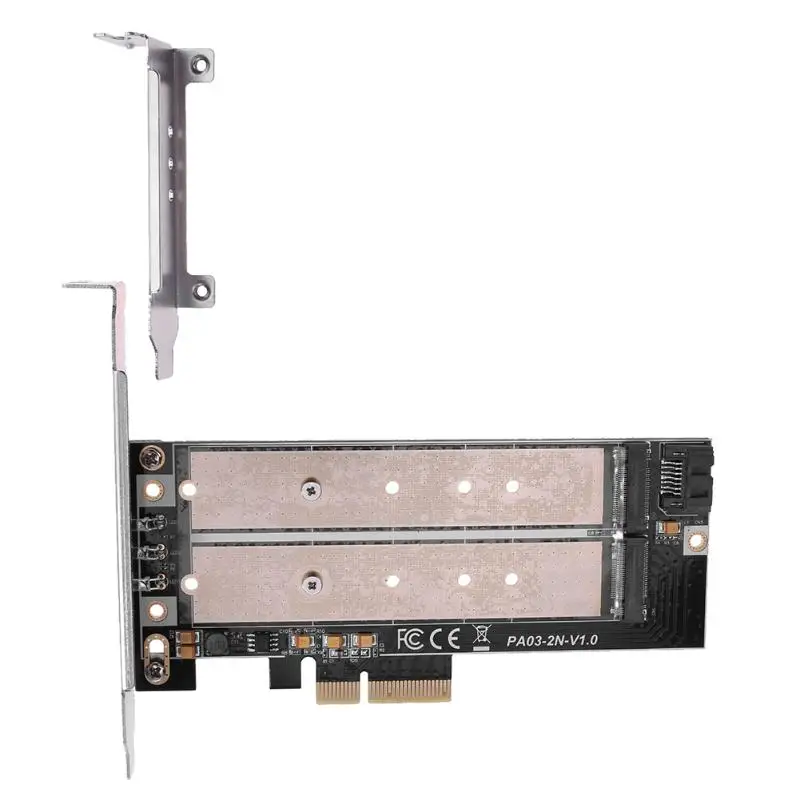 Адаптер M.2 NVMe SSD NGFF к PCIE B Ключ + M ключ интерфейсная карта с 7 контактным кабелем SATA