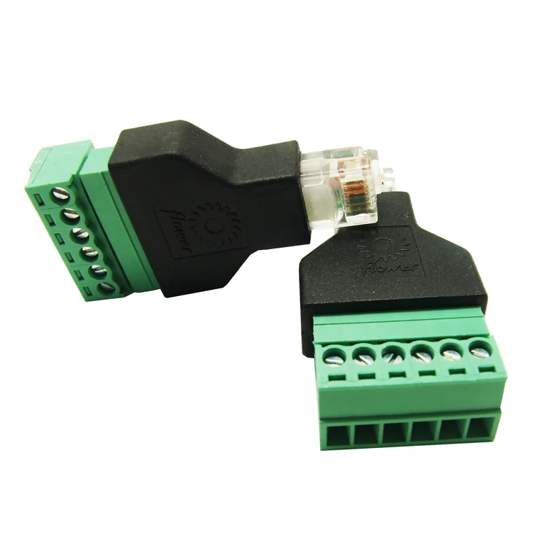 Разветвитель RJ12 6Pin для системы видеонаблюдения|connector|adaptor |
