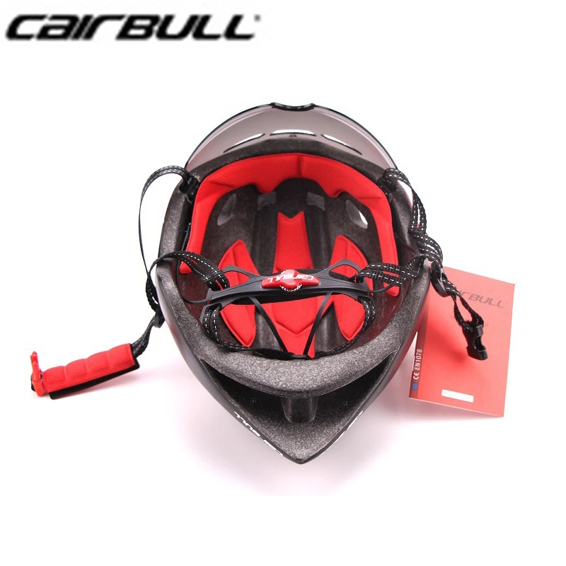 CAIRBULL Aero TT дорожный велосипедный шлем, очки для гонок, велоспорта, спортивный защитный шлем TT in-mold Goggle Helmet