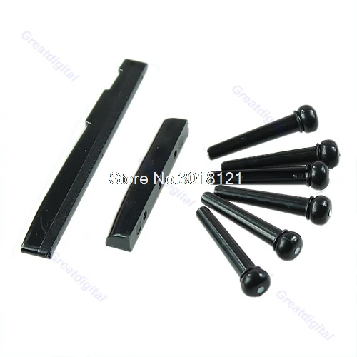 

Free shipping Hot Sell 10sets/lot Acoustic Guitar Bridge Pins Saddle Nut Parts