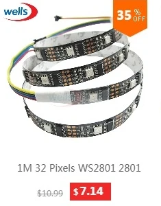 WS2812B умный светодиодный пиксель полосы 30/60/144 светодиодный s/m WS2812 IC SMD 5050 RGB светодиодный полосы света 1 М/4 м/5 м DC5V Водонепроницаемый/не Водонепроницаемый