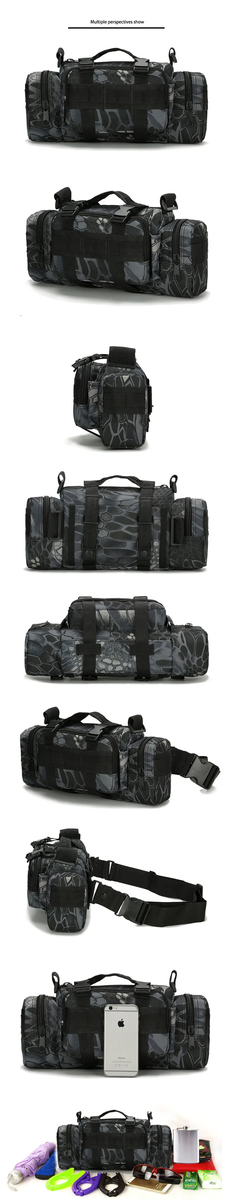 Mege Tactical Camouflage Small Hand Bag US Army Military Equipment Airsoft Paintball Molle Waist Waterproof Bag Multifunction