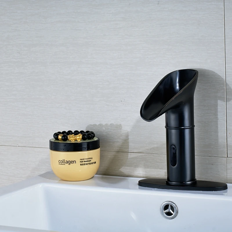 Современный бортике светодиодный цветной датчик масло втирают бронзовый кран